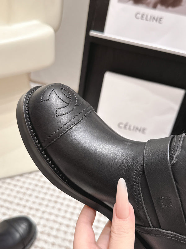 CC 26 Vintage Engineer Boots Black Leather 930517