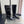 CC 26 High Boots Black Croc-Embossed Patent Calfskin 929459