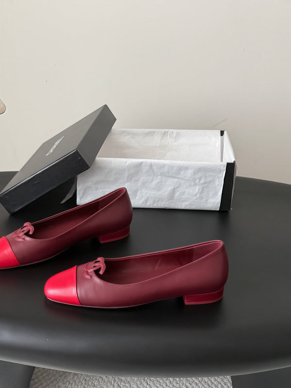 CC 26B Double C Loafers Burgundy Leather 917822