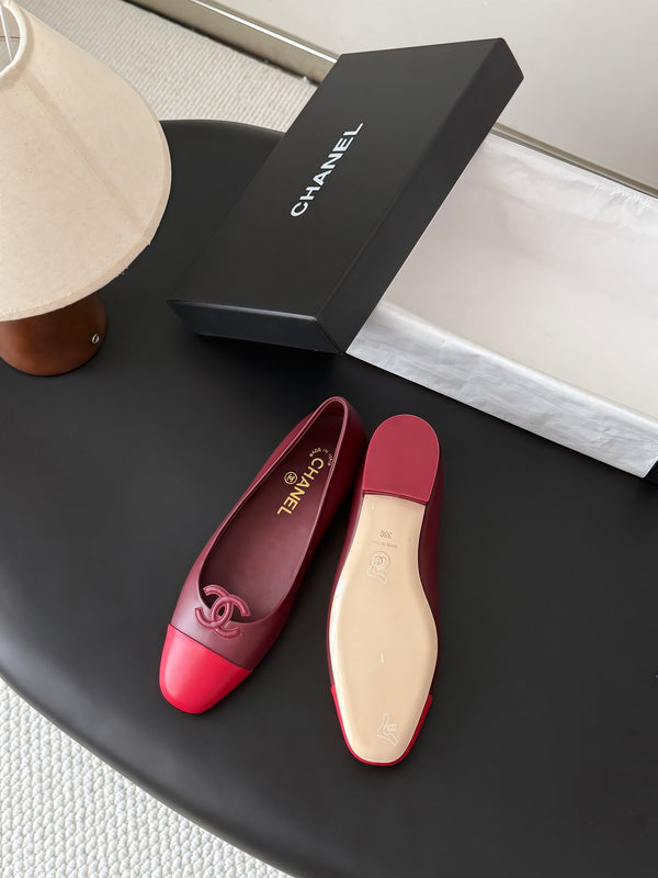 CC 26B Double C Loafers Burgundy Leather 917822