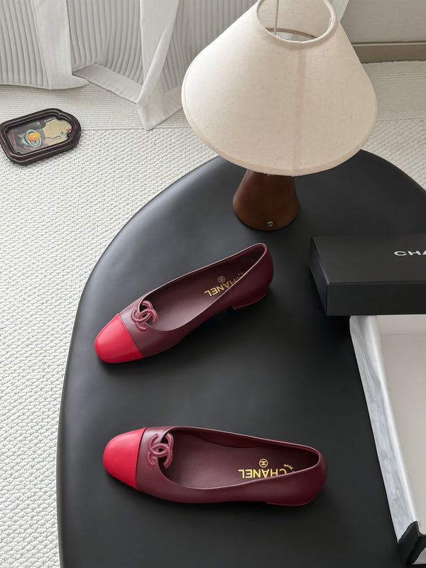 CC 26B Double C Loafers Burgundy Leather 917822