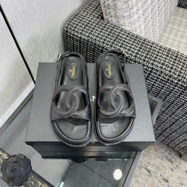 CC Sandals Black Leather 935913