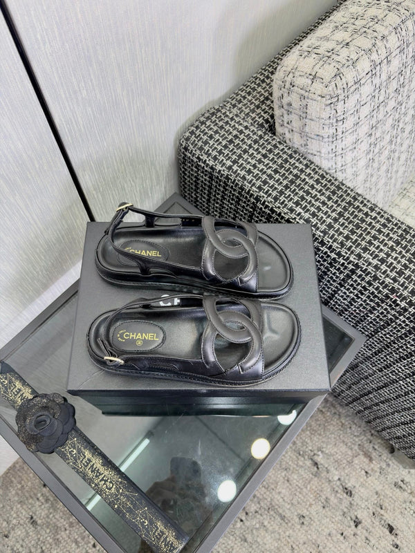 CC Sandals Black Leather 935913