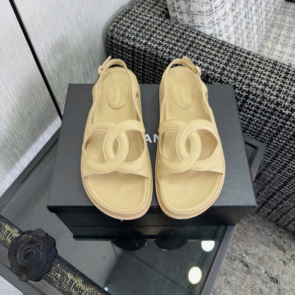 CC Sandals Beige Leather 935912