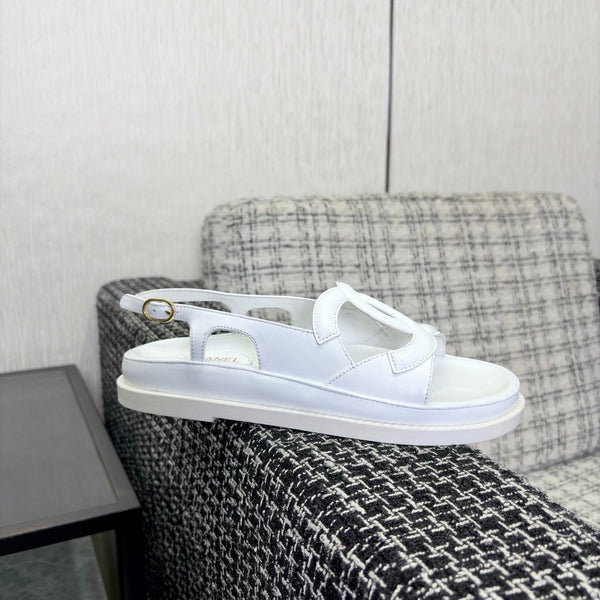CC Sandals White Leather 935911