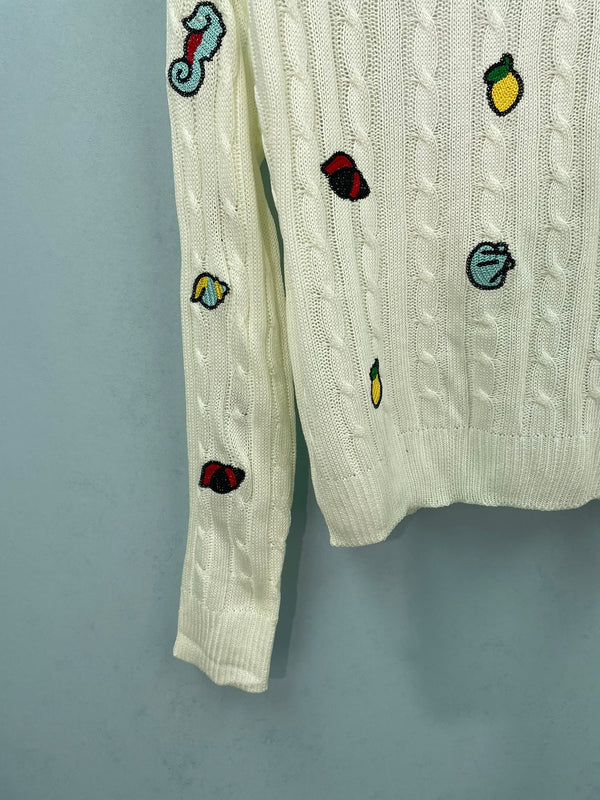 CC Coco Beach 2026 Embroidered Crochet Blouse Wool 747428