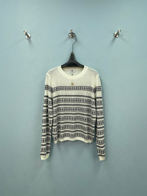 CC Geometric Crewneck Sweater Wool 747518