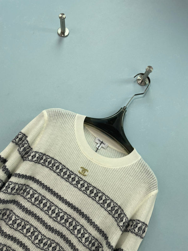 CC Geometric Crewneck Sweater Wool 747518
