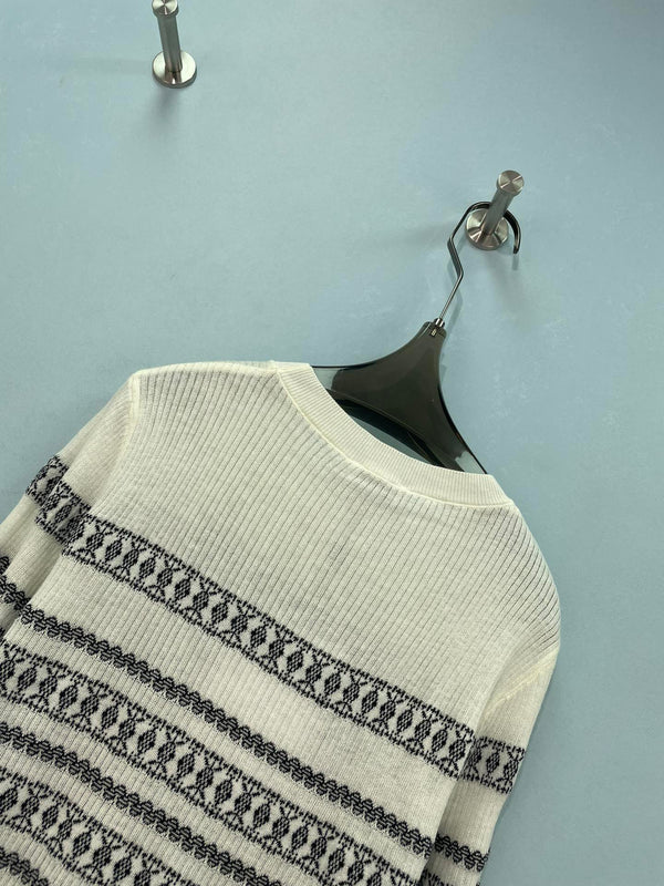 CC Geometric Crewneck Sweater Wool 747518
