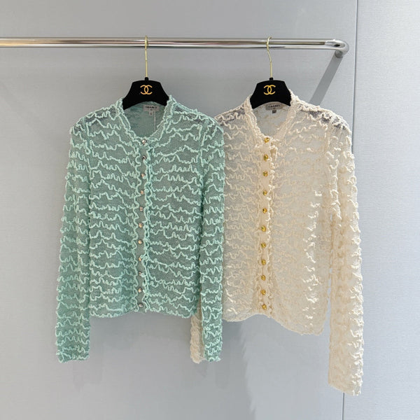 CC Métiers d'Art 2026 Sheer Cardigan Silk 750204