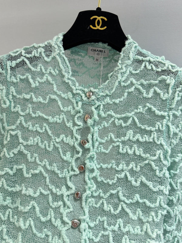 CC Métiers d'Art 2026 Sheer Cardigan Silk 750204