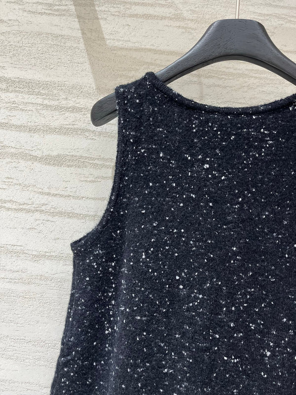 CC Button Shoulder Knit Tank Top 758932