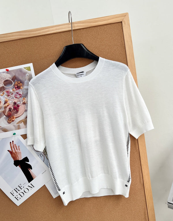 CC Zigzag Knit Top Cashmere 757864