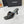 CC 26A Camellia Double C Thong Sandals 8.5CM Black Stone-Grain Cowhide 938251