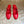 CE Macaron Triomphe Button Mules Ultra Red Leather 949379