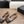 CC Square-Toe Ballet Flats Beige Black Lambskin 961516