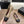 CC Square-Toe Ballet Flats Beige Black Lambskin 961516