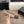 CC Square-Toe Ballet Flats Beige Black Lambskin 961516