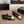 CC Square-Toe Mary Jane Flats Black Gold Lambskin 961513