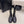 CC Mid-Calf Boots 4CM Gold Chain Charm Black Leather 961500