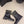 CC Mid-Calf Boots 4CM Gold Chain Charm Black Leather 961500