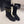 CC Mid-Calf Boots 4CM Gold Chain Charm Black Suede 961499