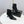 CC 26s Pointed-Toe Stiletto Ankle Boots Black Sheepskin Mesh 972790