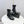 CC Mid-Calf Boots Pearl Ball Heel Bow Black Leather 972798