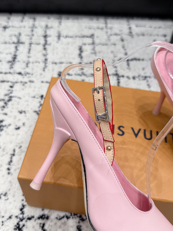 LV My Way Slingback Pumps 9.5CM Pink Leather 979692