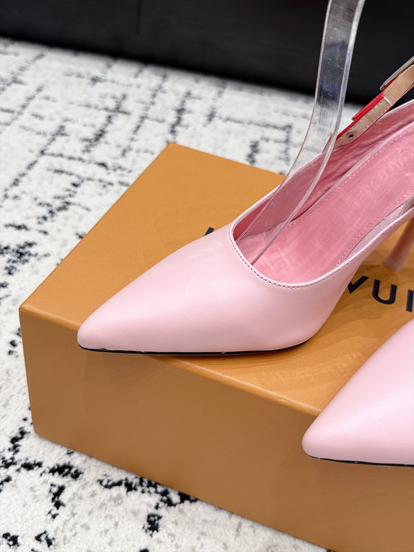LV My Way Slingback Pumps 9.5CM Pink Leather 979692