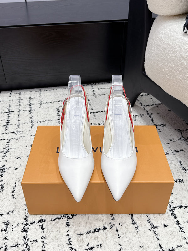 LV My Way Slingback Pumps 9.5CM White Leather 979690