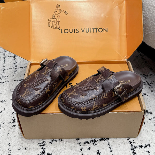 LV Cosy Mule Brown Monogram Leather 979720