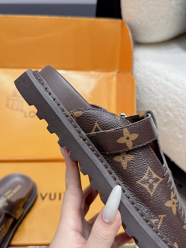 LV Cosy Mule Brown Monogram Leather 979720