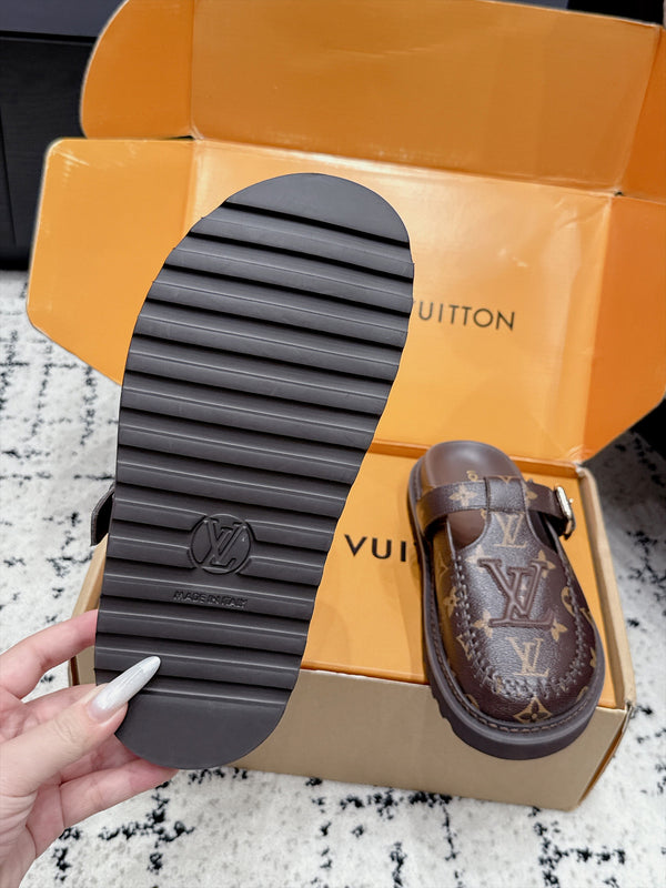 LV Cosy Mule Brown Monogram Leather 979720