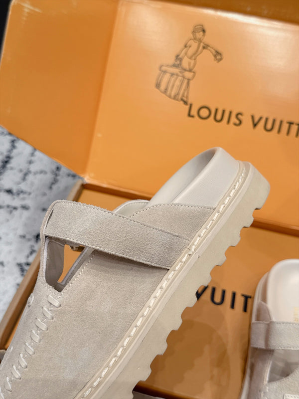 LV Colorado Mule Logo Light Beige Suede 979717