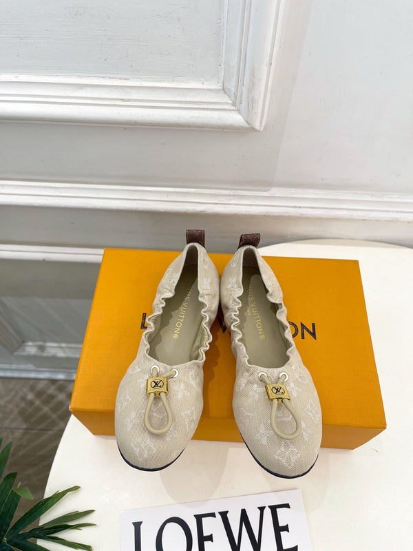 LV Nolita Ballerina Monogram Beige Denim 979545