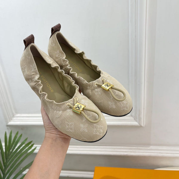 LV Nolita Ballerina Monogram Beige Denim 979545