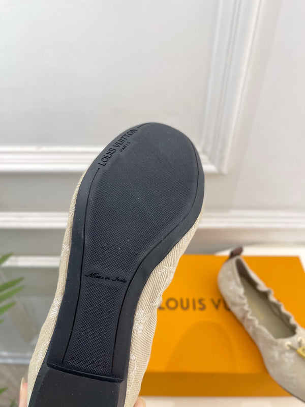 LV Nolita Ballerina Monogram Beige Denim 979545