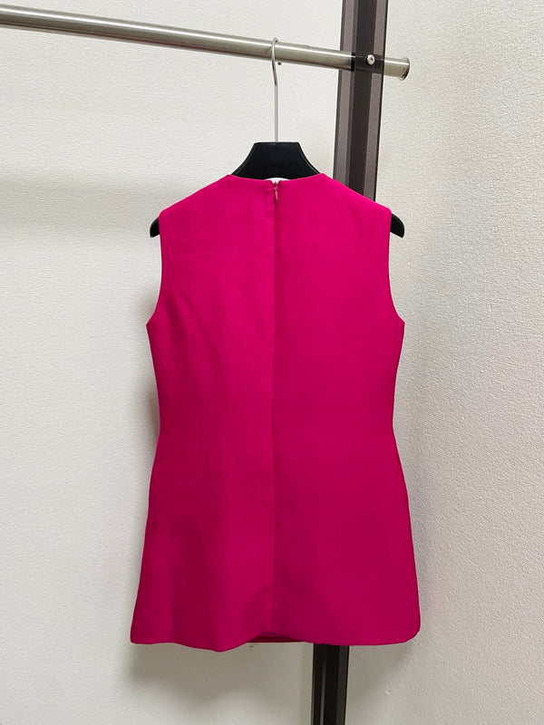 LV Bow Detail Mini Dress Polyester 413740