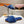 LV Flat Mule Sandals Blue Fur Gold LV Medallion 997725