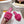 LV Flat Mule Sandals Dark Pink Fur Gold LV Medallion 997719
