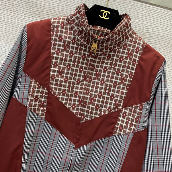 LV Checkered Track Jacket & Pants Set 416643