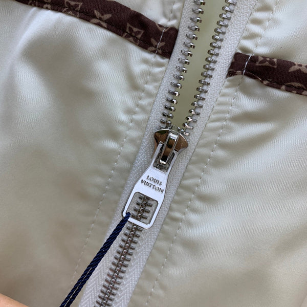 LV Short-Sleeve Stand Collar Jacket Cream 416728