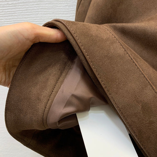 LV Biker Jacket Dark Brown Suede 425733