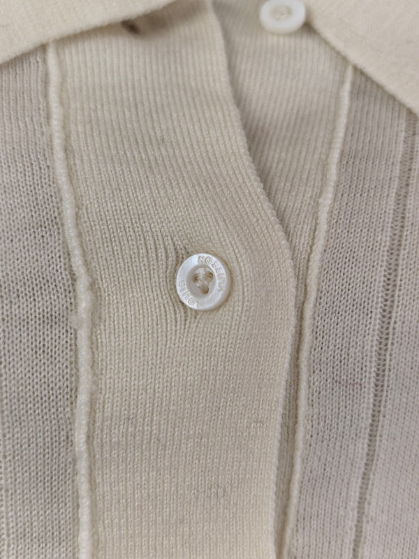 LV Ribbed Knit Polo Top Wool 424806