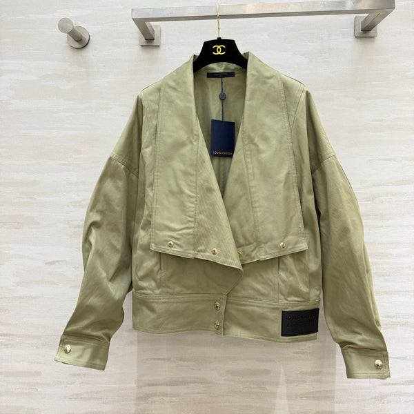 LV Snap Front Jacket Pale Olive Green 422093
