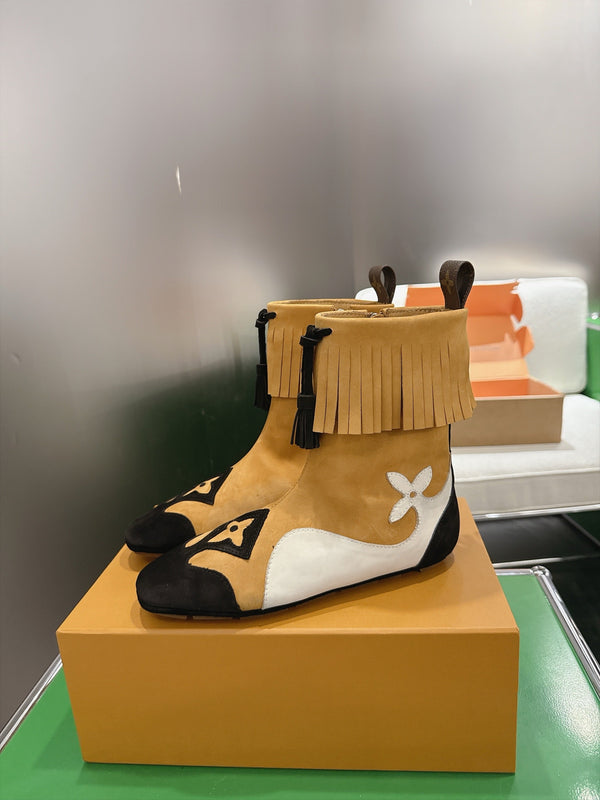 LV Sneakerina Boots Brown Black Suede 999365