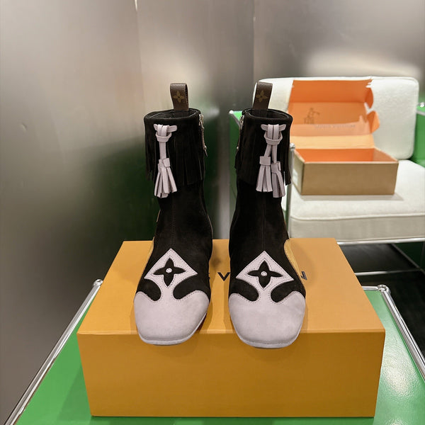 LV Sneakerina Boots Black Purple Suede 999364