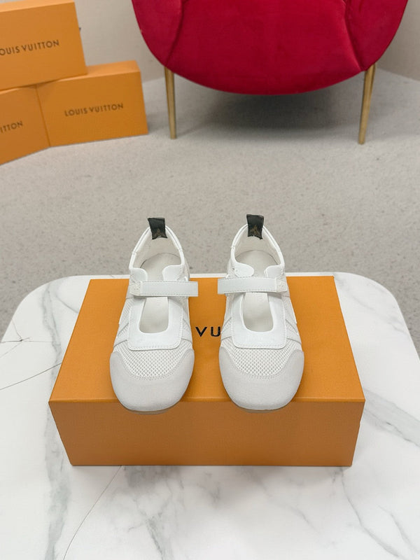 LV Sneakerina Mary Jane White Mesh Suede 997518