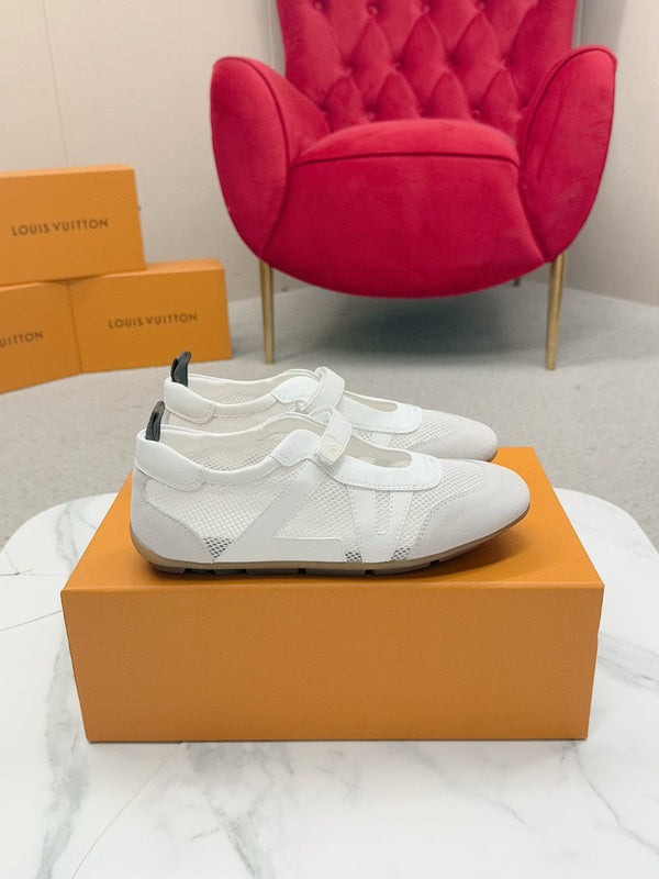 LV Sneakerina Mary Jane White Mesh Suede 997518